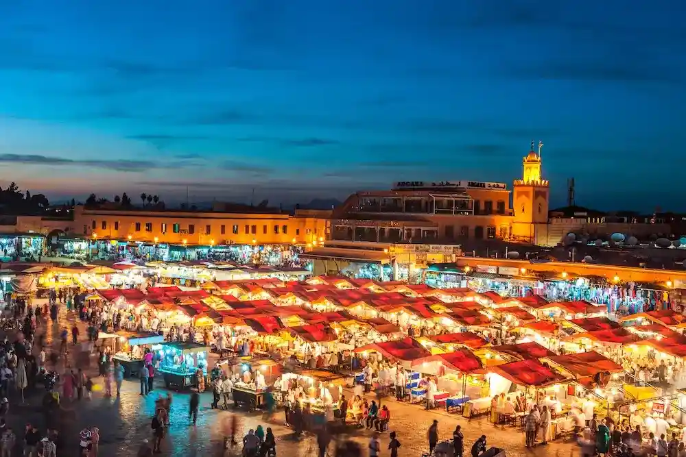 Marrakech medina Djemaa el-Fna souks Morocco